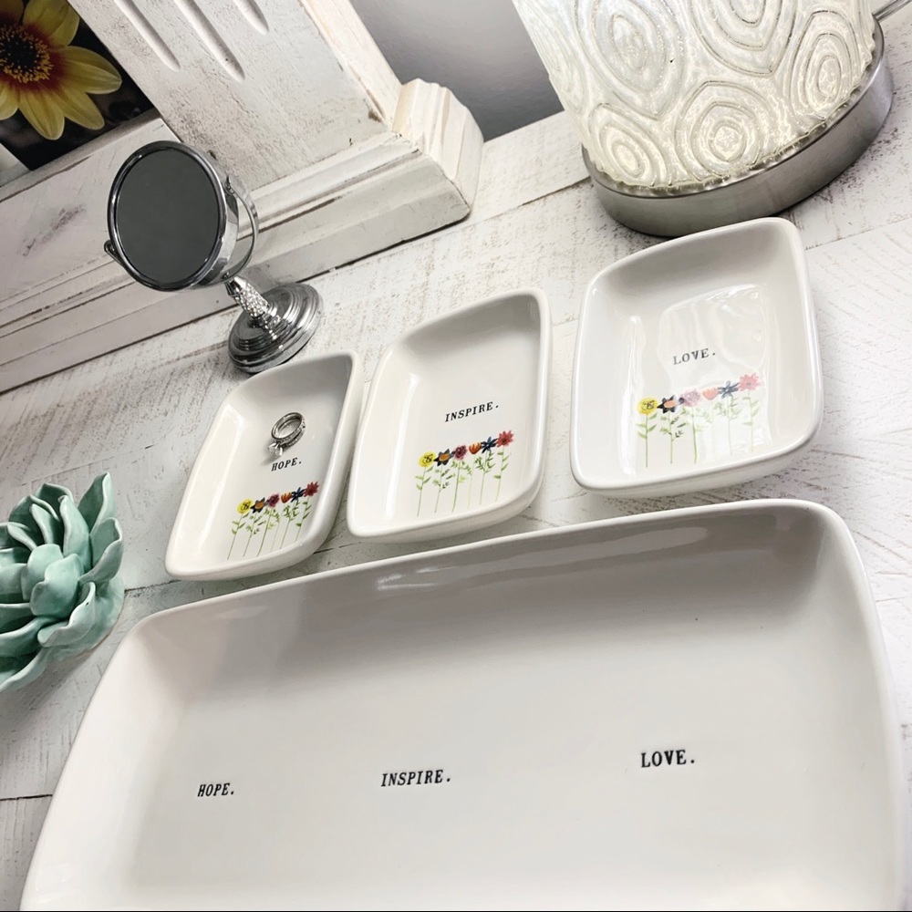 Rae Dunn {Love Hope Inspire} Vanity Trinket Trays